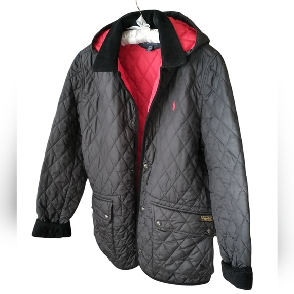 Polo Ralph Lauren Black/Red Quilted Big Kid's Jacket - Picture 9 of 15